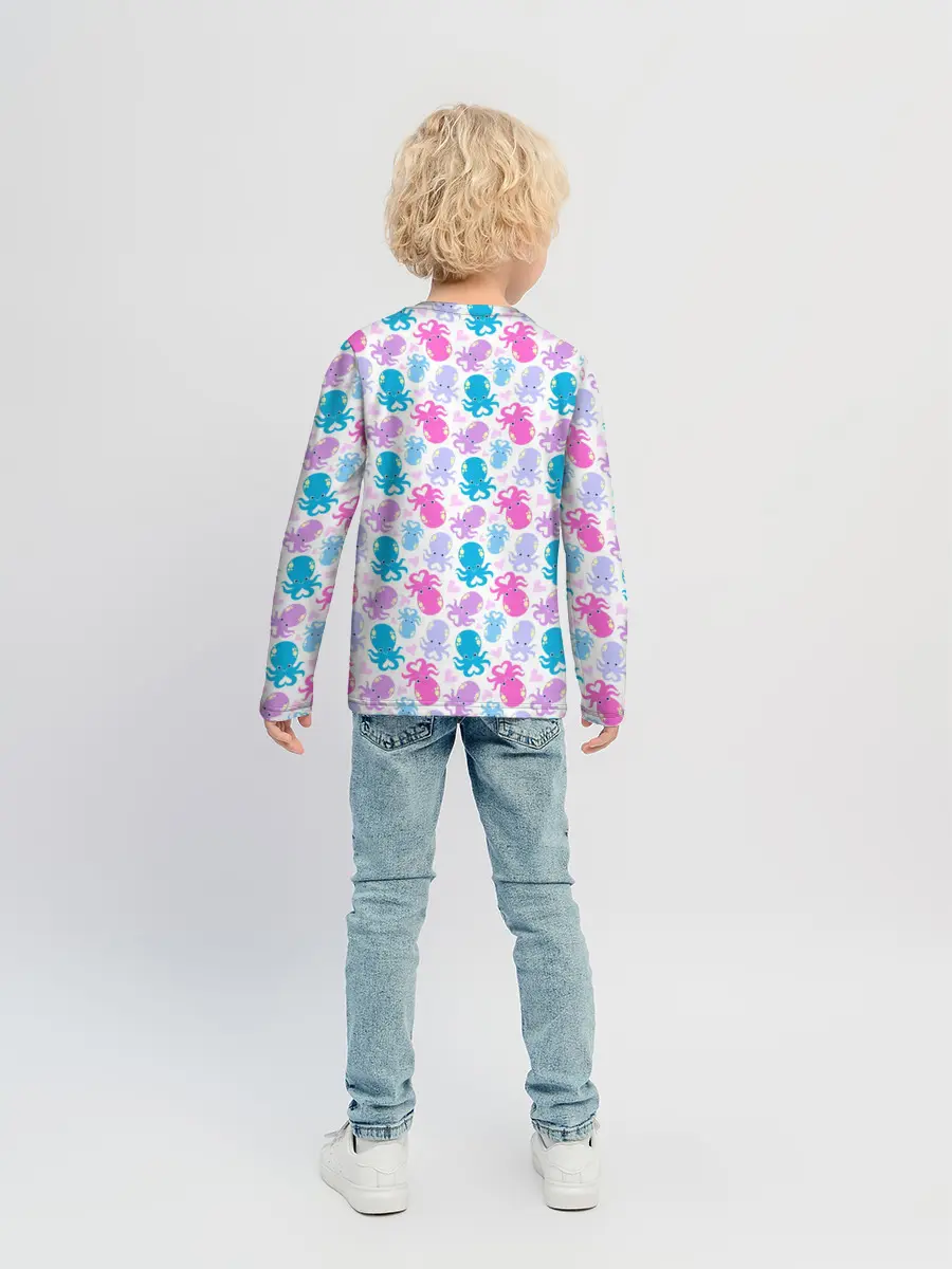 Детский лонгслив / Осьминоги