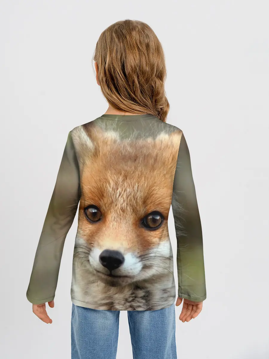 Детский лонгслив / Миленький лисенок