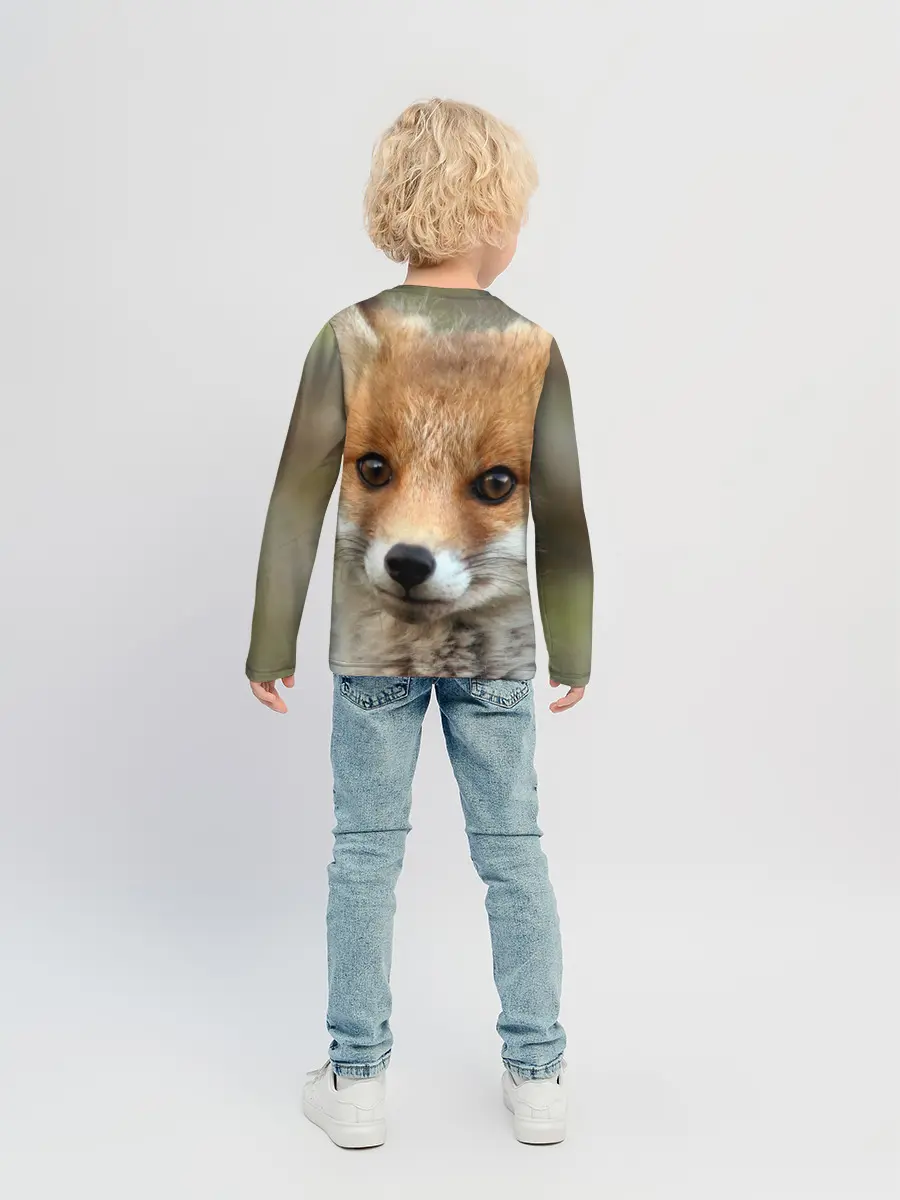 Детский лонгслив / Миленький лисенок
