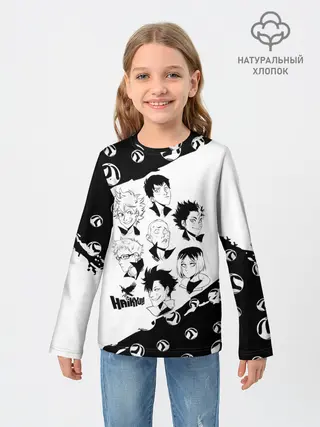 Детский лонгслив / ВОЛЕЙБОЛ!! семь персонажей