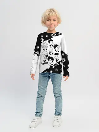 Детский лонгслив / ВОЛЕЙБОЛ!! семь персонажей