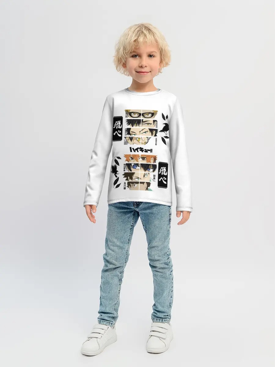 Детский лонгслив / Игроки вороны | ВОЛЕЙБОЛ!!