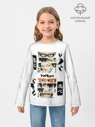 Детский лонгслив / Игроки вороны | ВОЛЕЙБОЛ!!