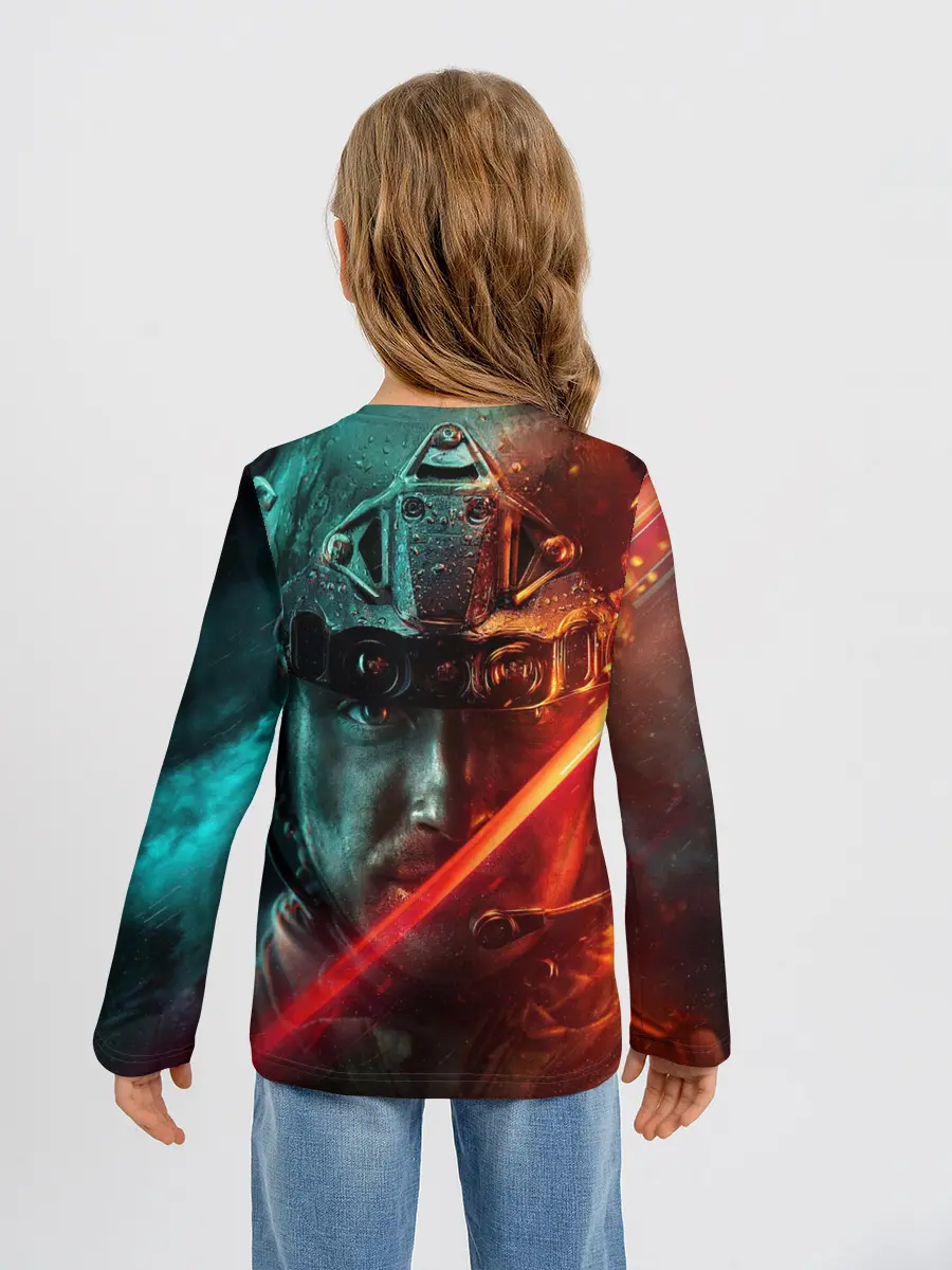 Детский лонгслив / Battlefield 2042 Soldier face