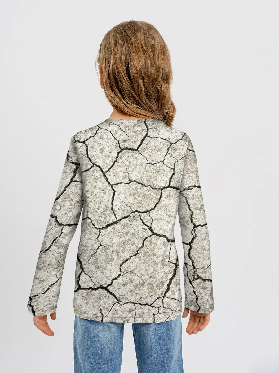 Детский лонгслив / Трещины на земле