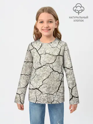 Детский лонгслив / Трещины на земле