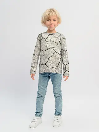 Детский лонгслив / Трещины на земле