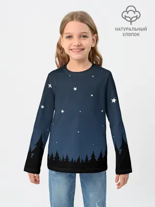 Детский лонгслив / Ночное небо