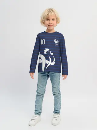 Детский лонгслив / Мбаппе в стиле формы Франции