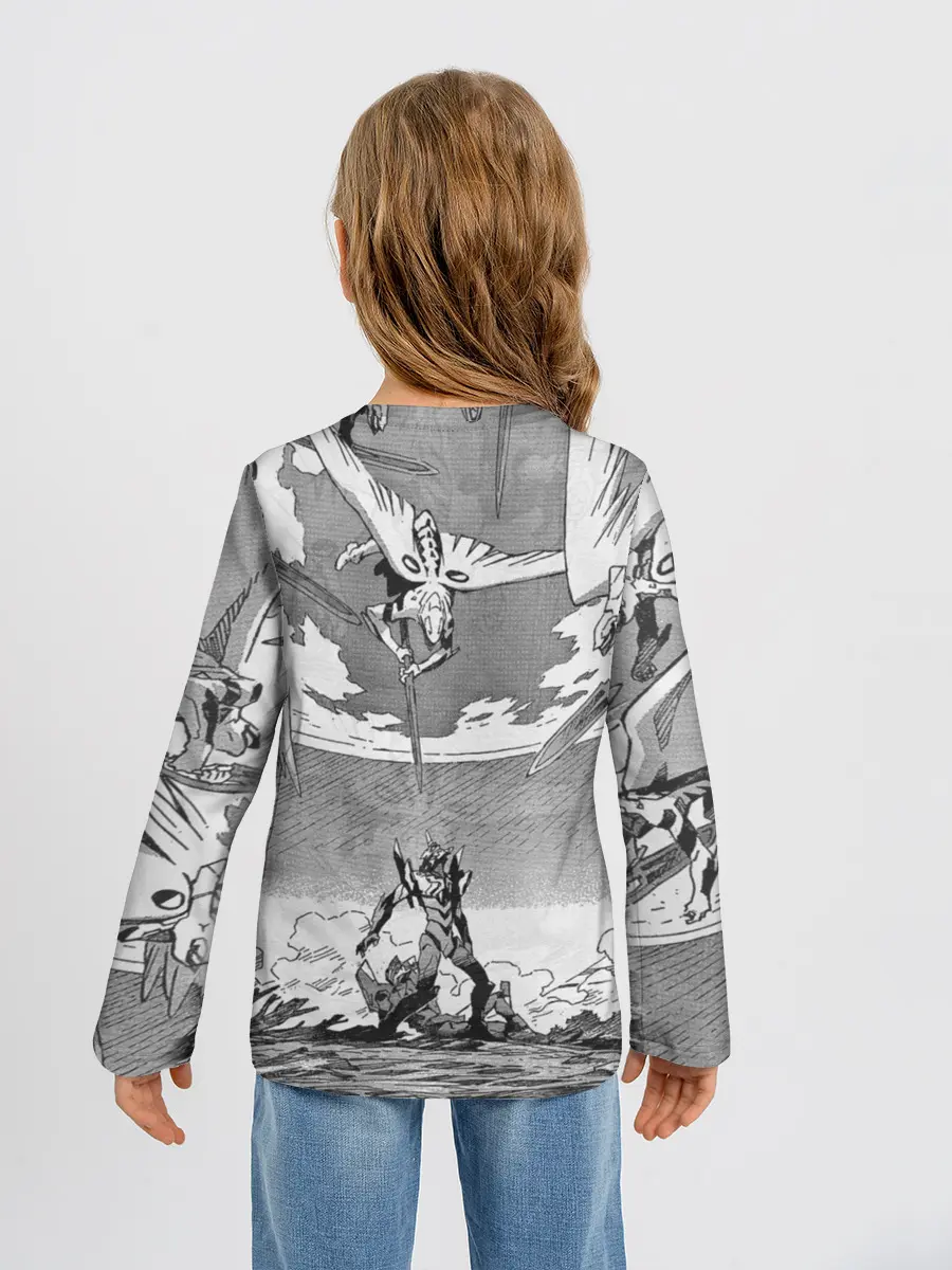 Детский лонгслив / Eves battle with the angel