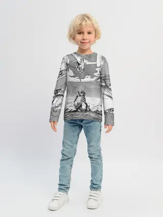 Детский лонгслив / Eves battle with the angel