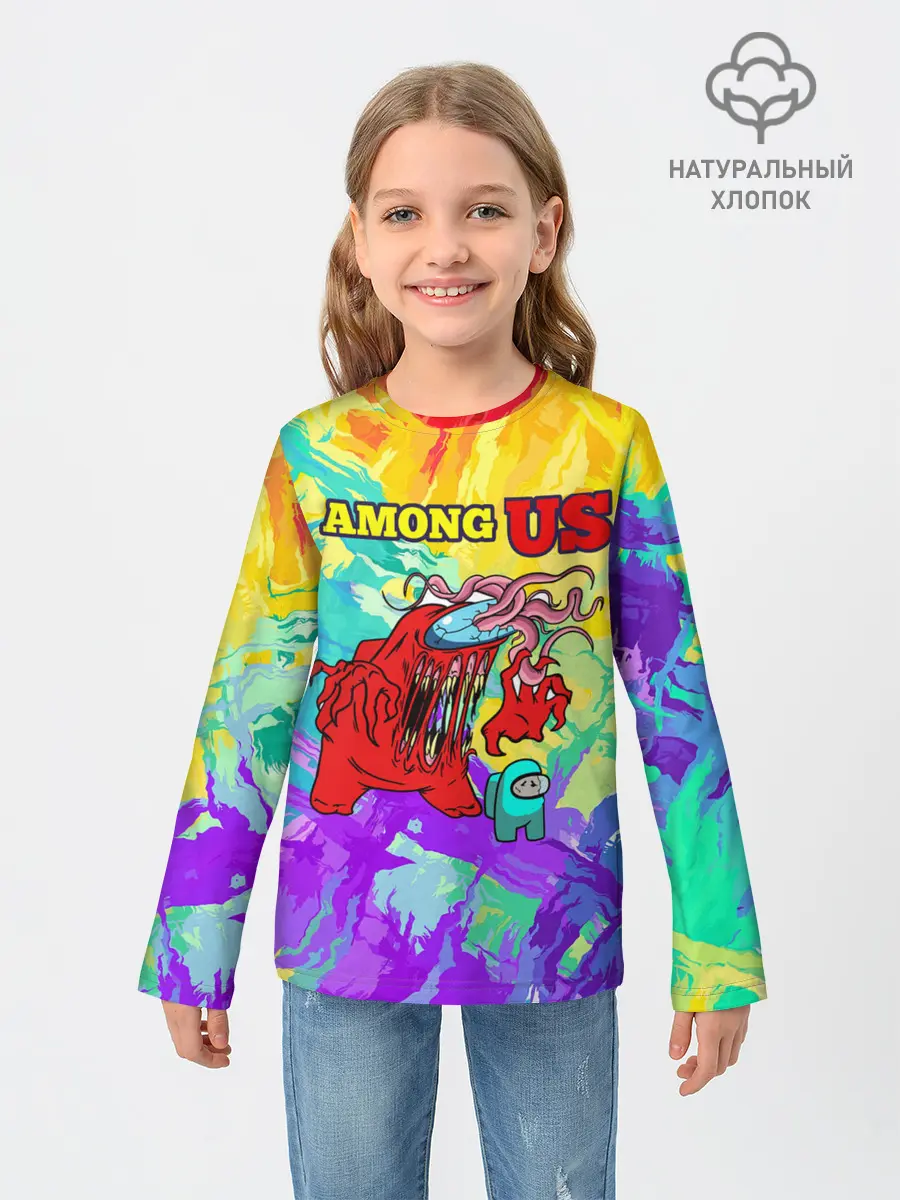 Детский лонгслив / Among Us