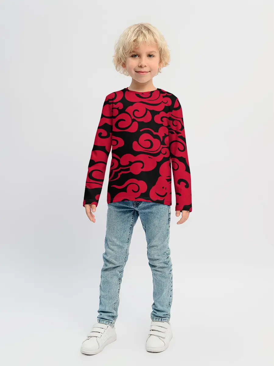 Детский лонгслив / Красное облако