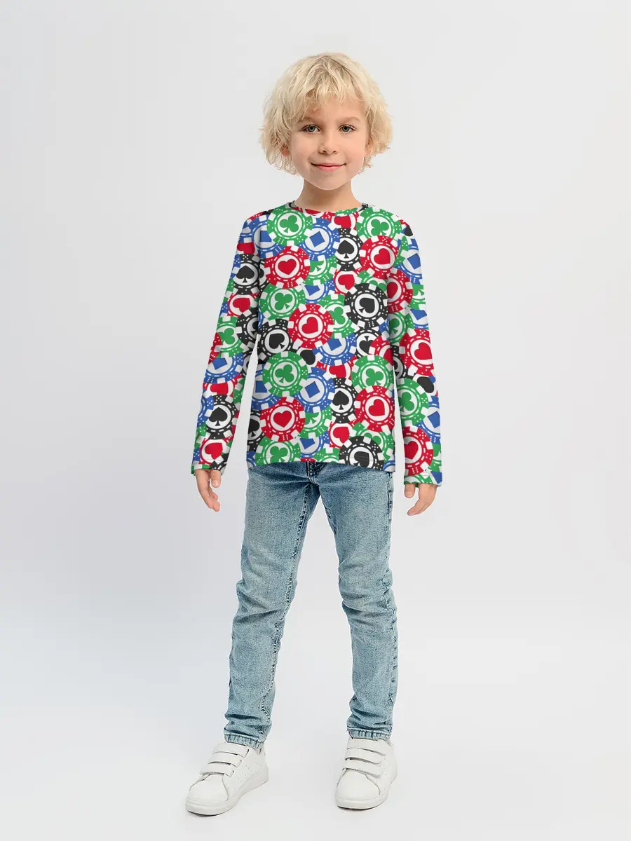 Детский лонгслив / Покер