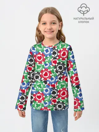 Детский лонгслив / Покер