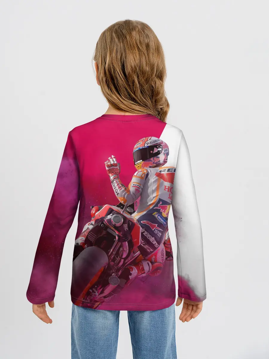 Детский лонгслив / Парень На Мотоцикле