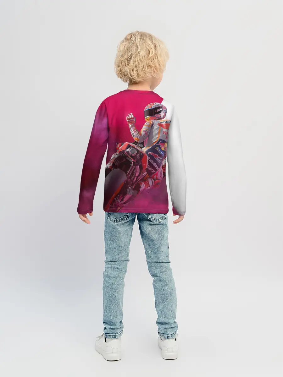 Детский лонгслив / Парень На Мотоцикле