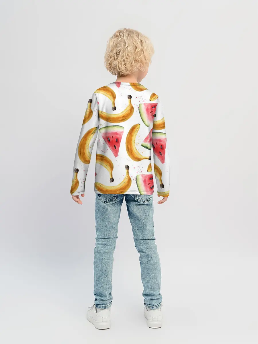 Детский лонгслив / Летний фреш арбуз банан