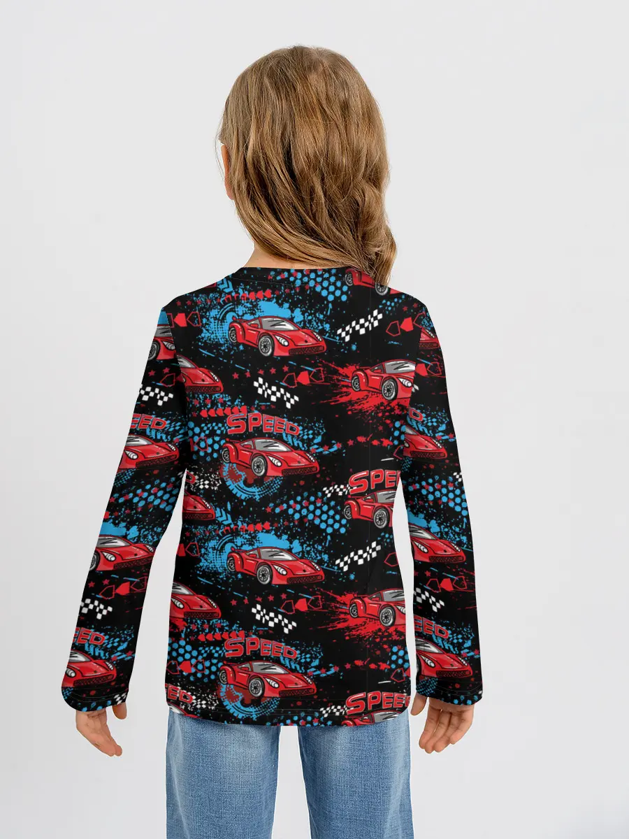 Детский лонгслив / Гоночная машинка