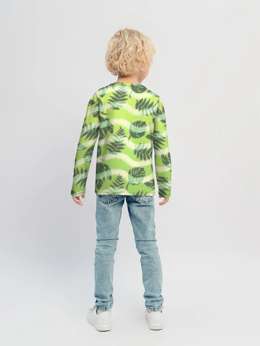 Детский лонгслив / Тропический фон