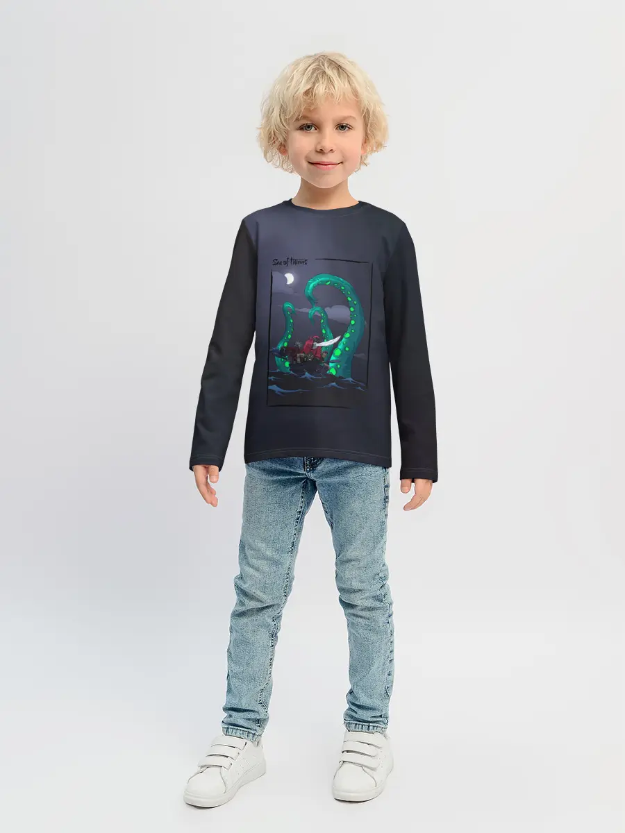 Детский лонгслив / Кракен
