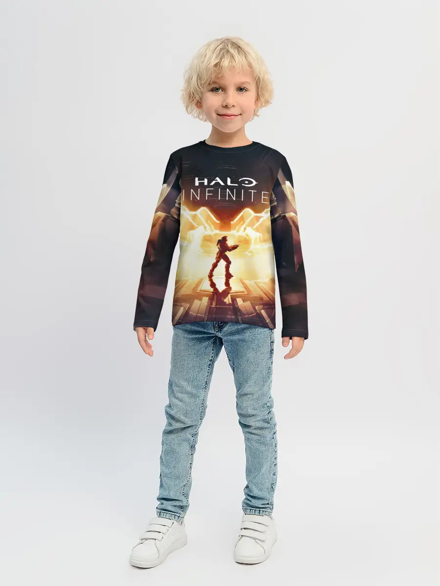 Детский лонгслив / Halo infinite Мастер Чиф