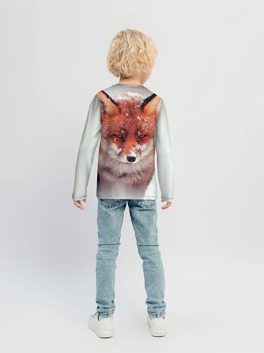 Детский лонгслив / Лисица и снег