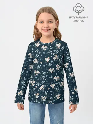 Детский лонгслив / Цветочки