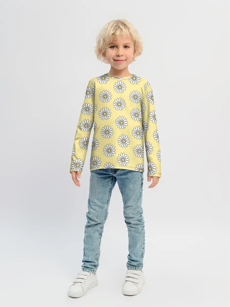 Детский лонгслив / Ромашки | 2