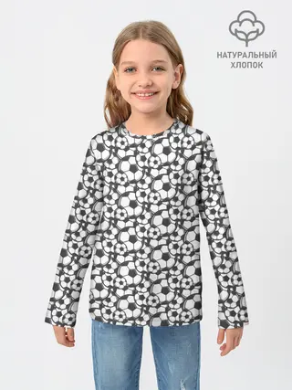 Детский лонгслив / Футбольные Мячи