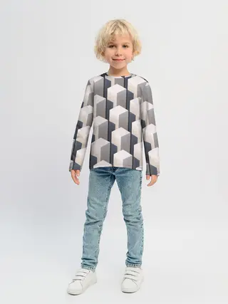 Детский лонгслив / ГрафиЧеские Кубы