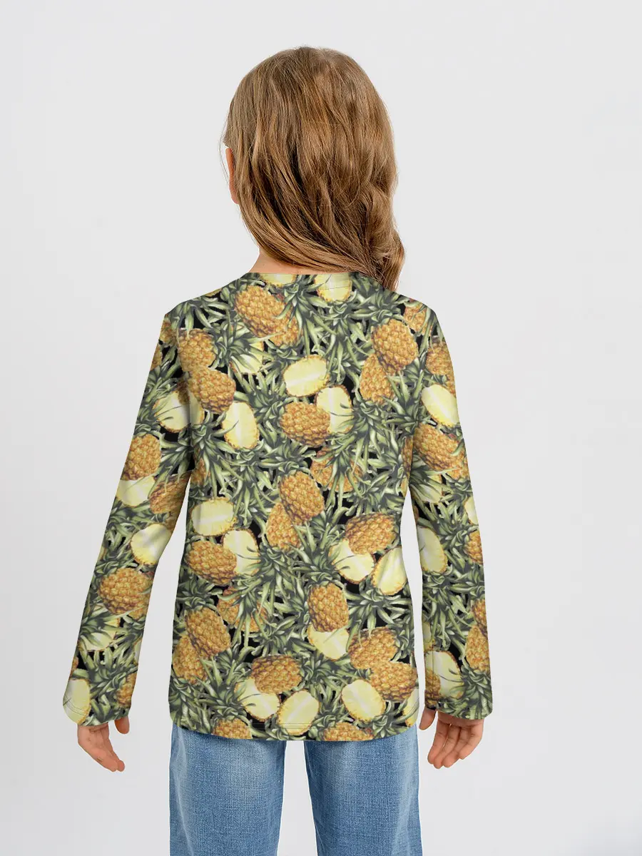 Детский лонгслив / ананасы