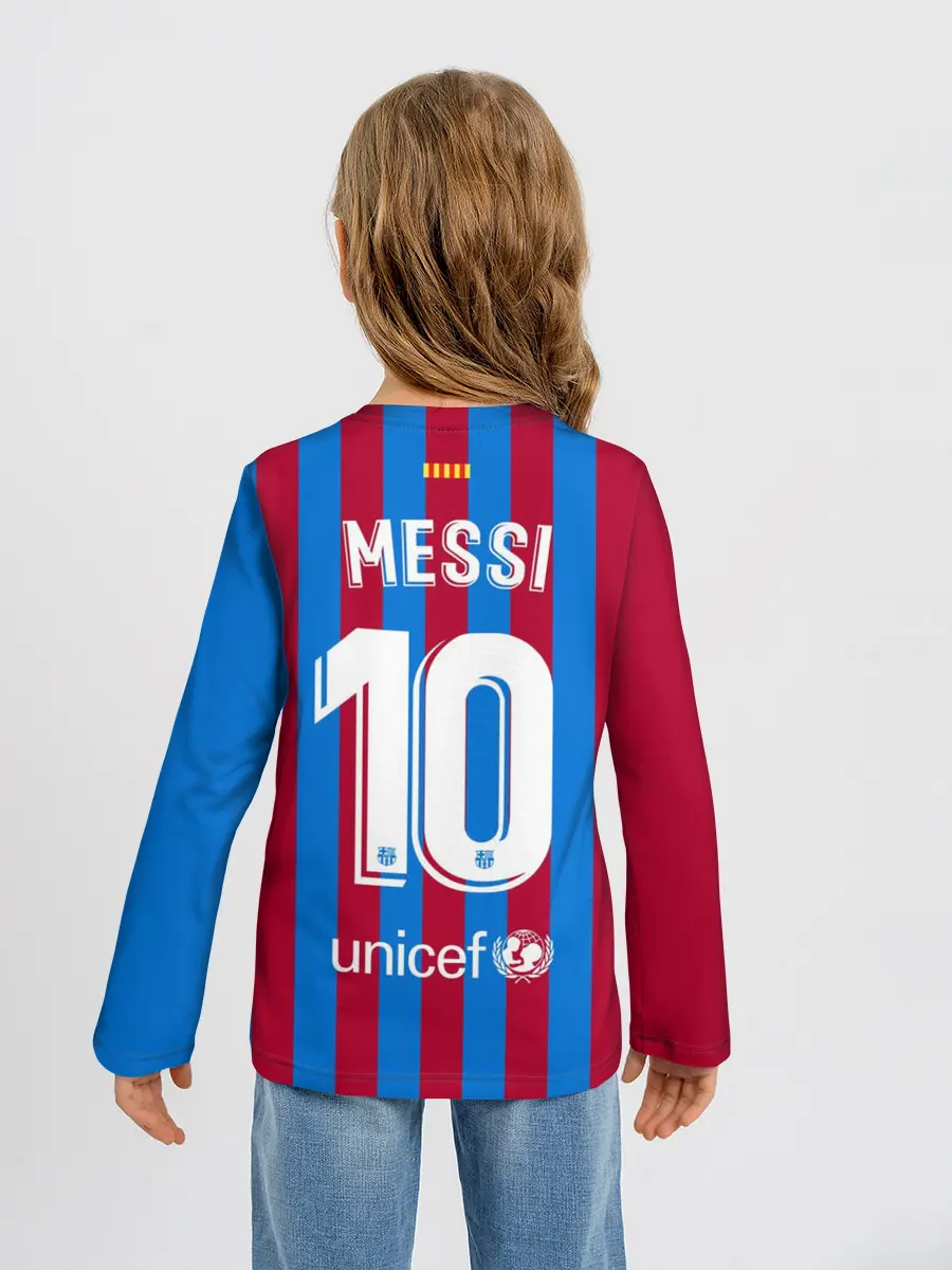 Детский лонгслив / Месси Барселона 2021/2022
