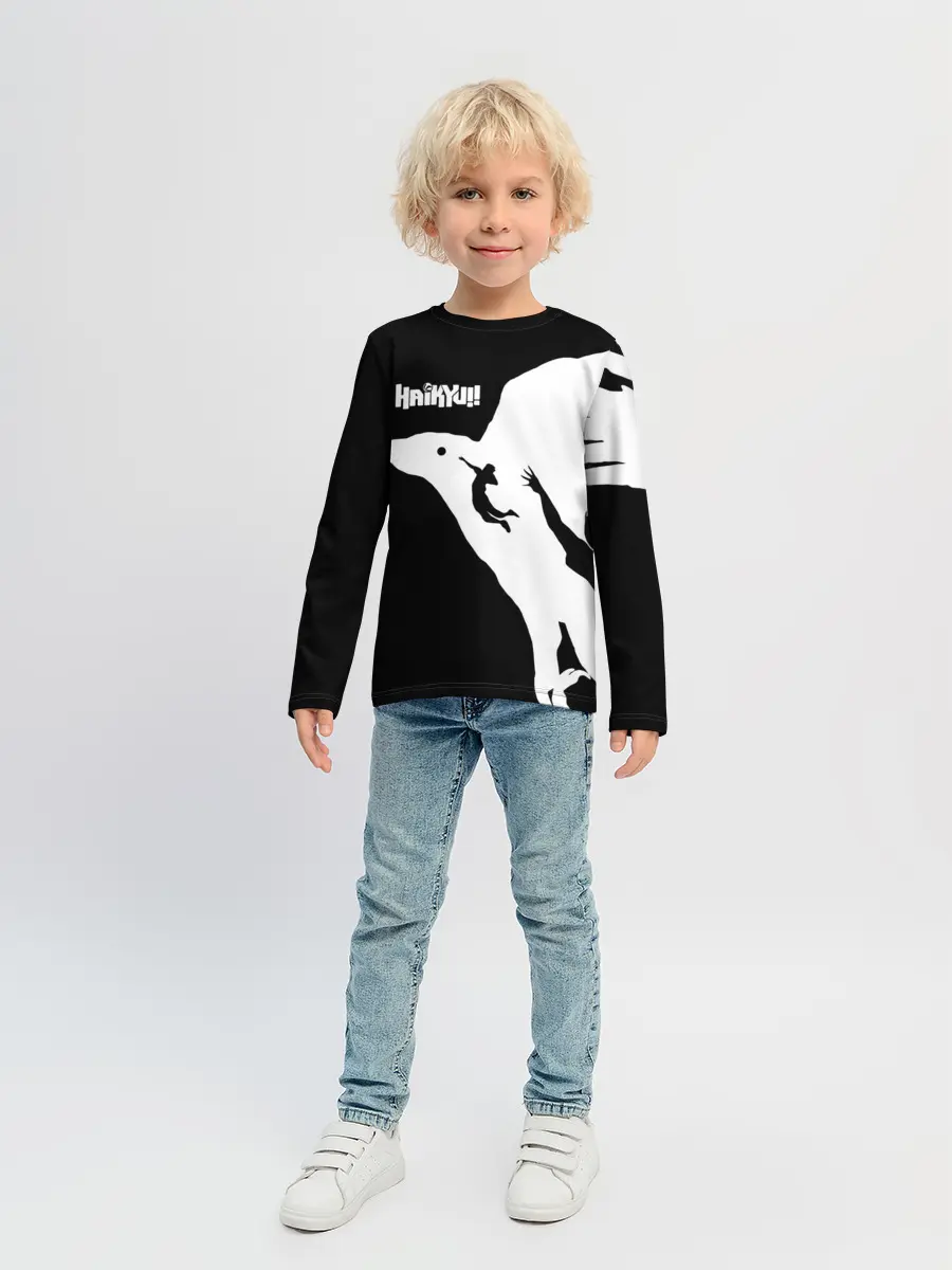 Детский лонгслив / Ворон Карасуно Haikyu!!