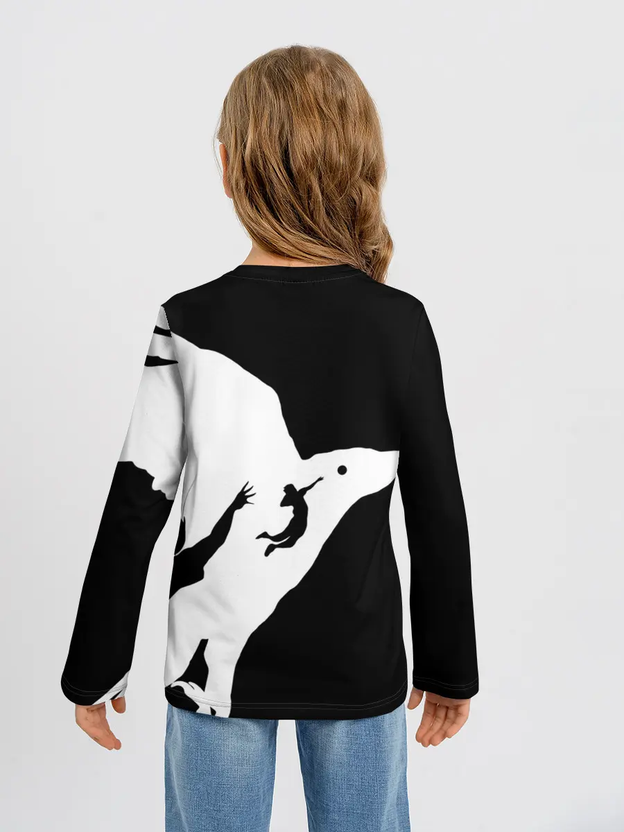 Детский лонгслив / Ворон Карасуно Haikyu!!