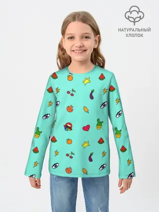 Детский лонгслив / Смайлики - Эмодзи