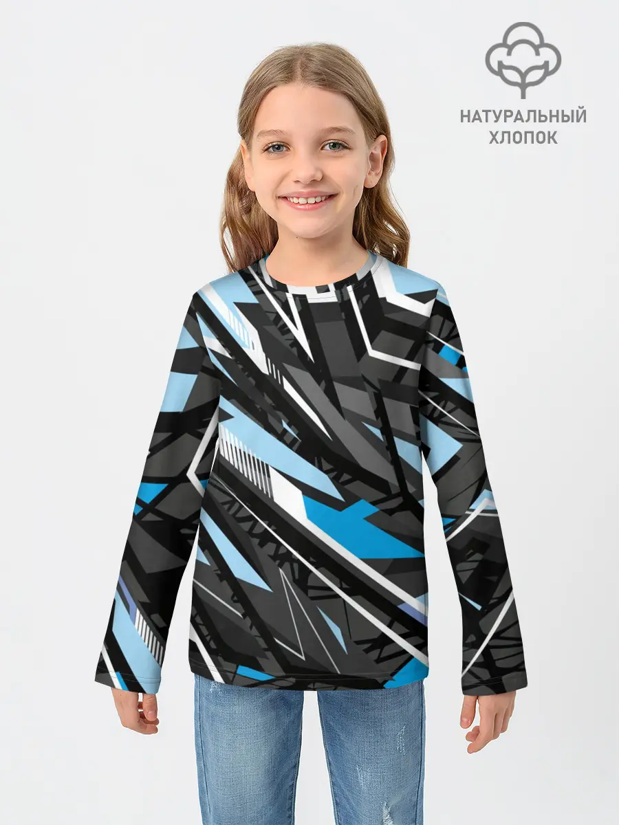 Детский лонгслив / Текстура. Линия. Движение