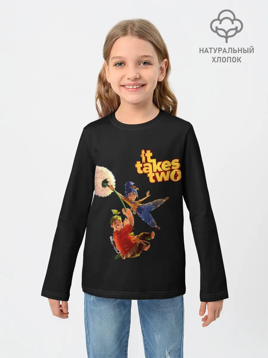 Детский лонгслив / It Takes Two. Dandelion