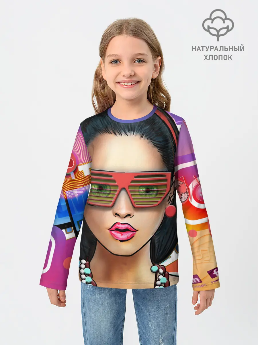 Детский лонгслив / СтильНая Девушка