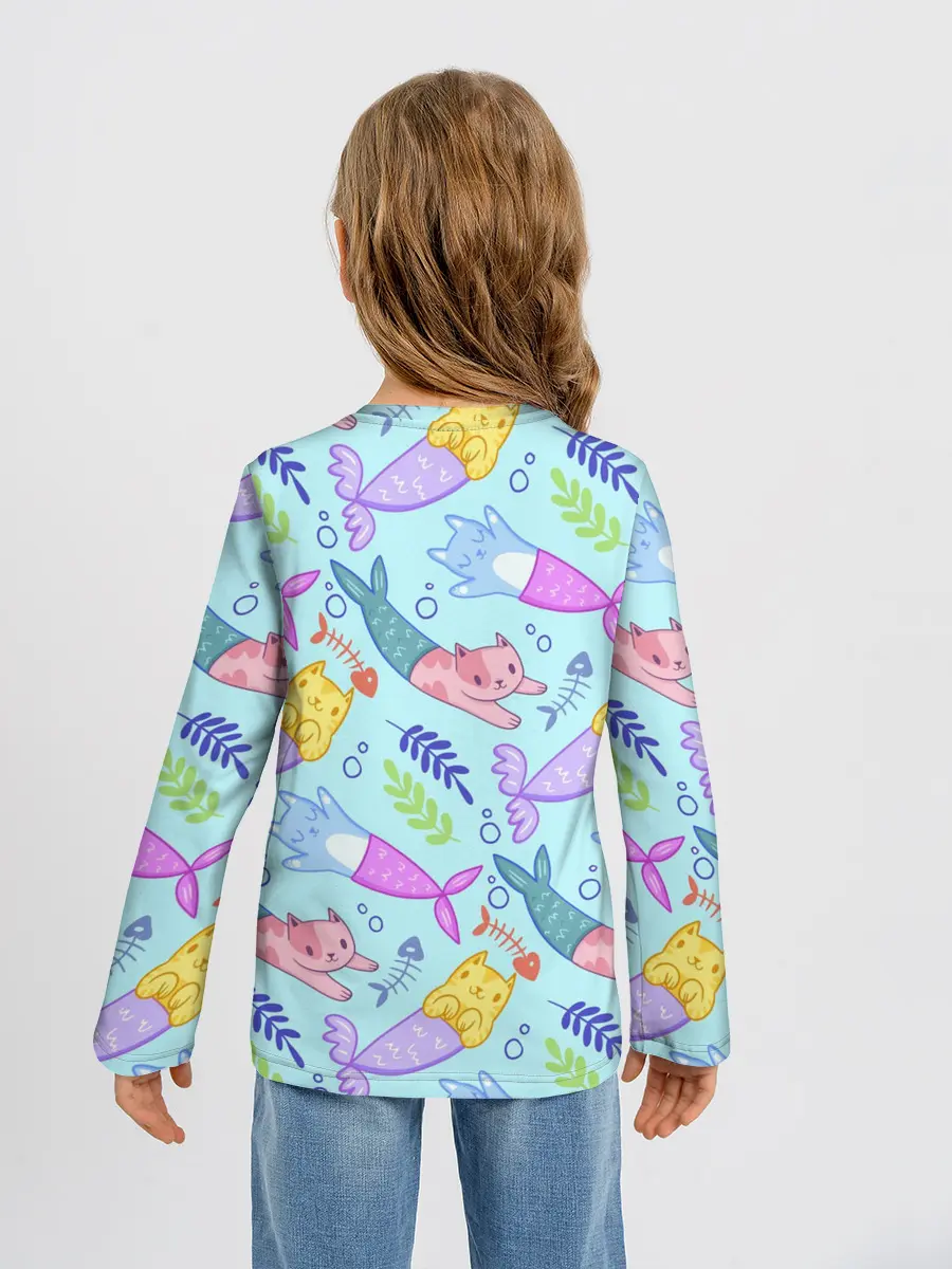 Детский лонгслив / КОТЫ РУСАЛКИ