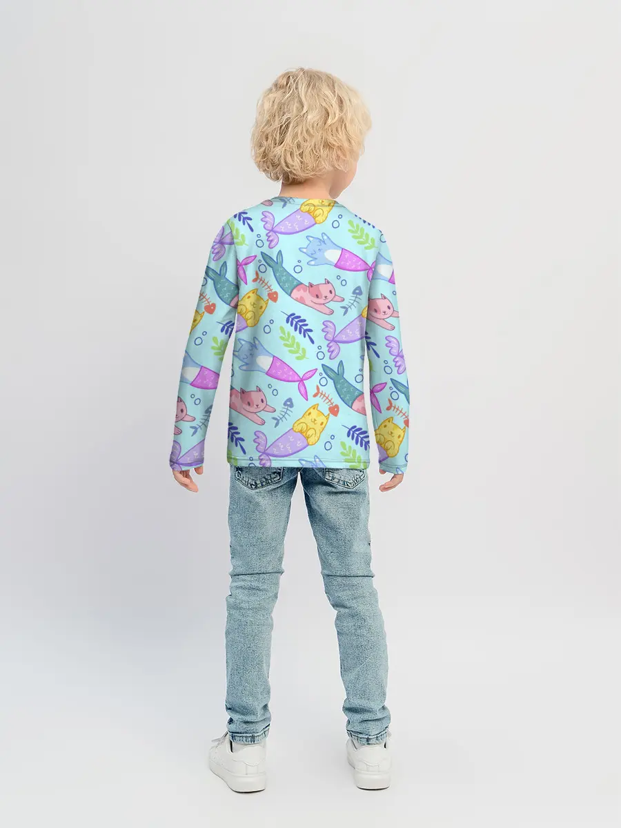 Детский лонгслив / КОТЫ РУСАЛКИ