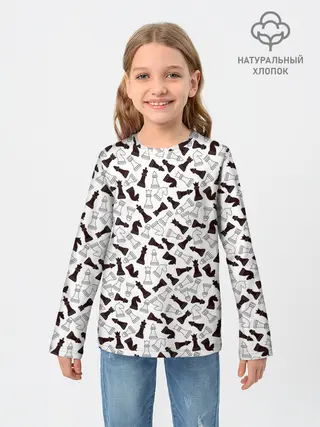 Детский лонгслив / Шахматные Фигуры