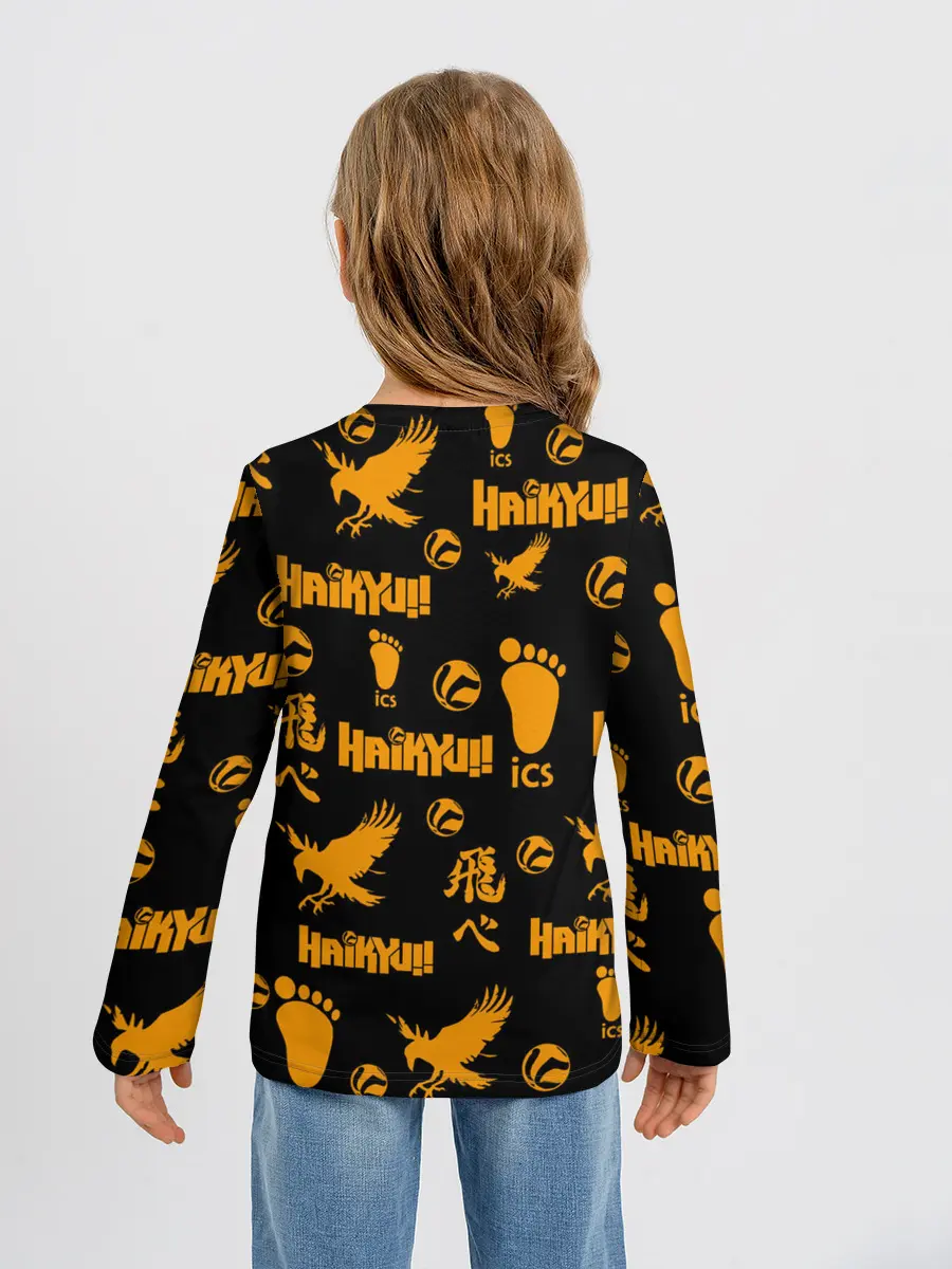 Детский лонгслив / Haikyu!! | ВОЛЕЙБОЛ!! элементы