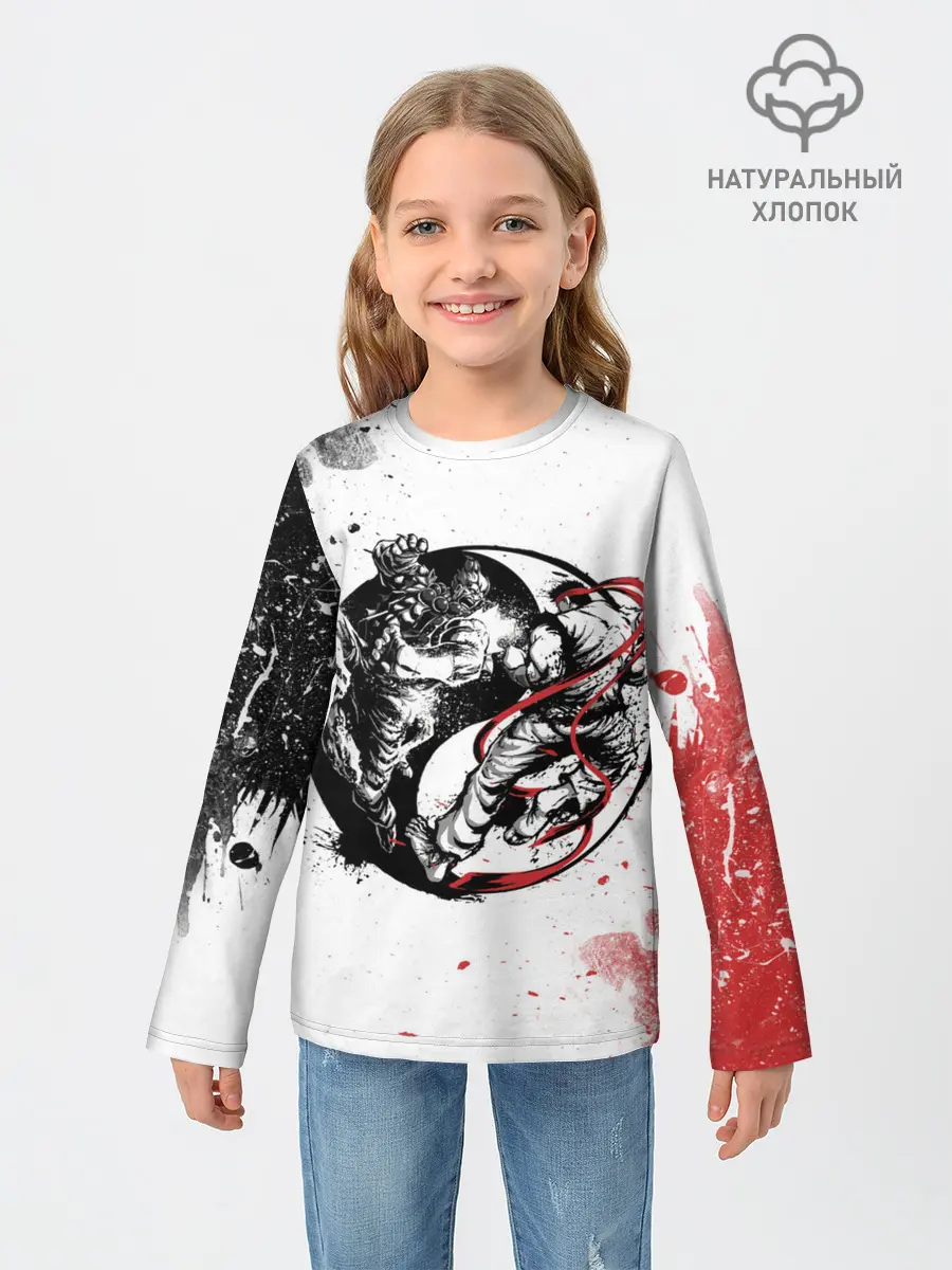 Детский лонгслив / Ryu vs Akuma