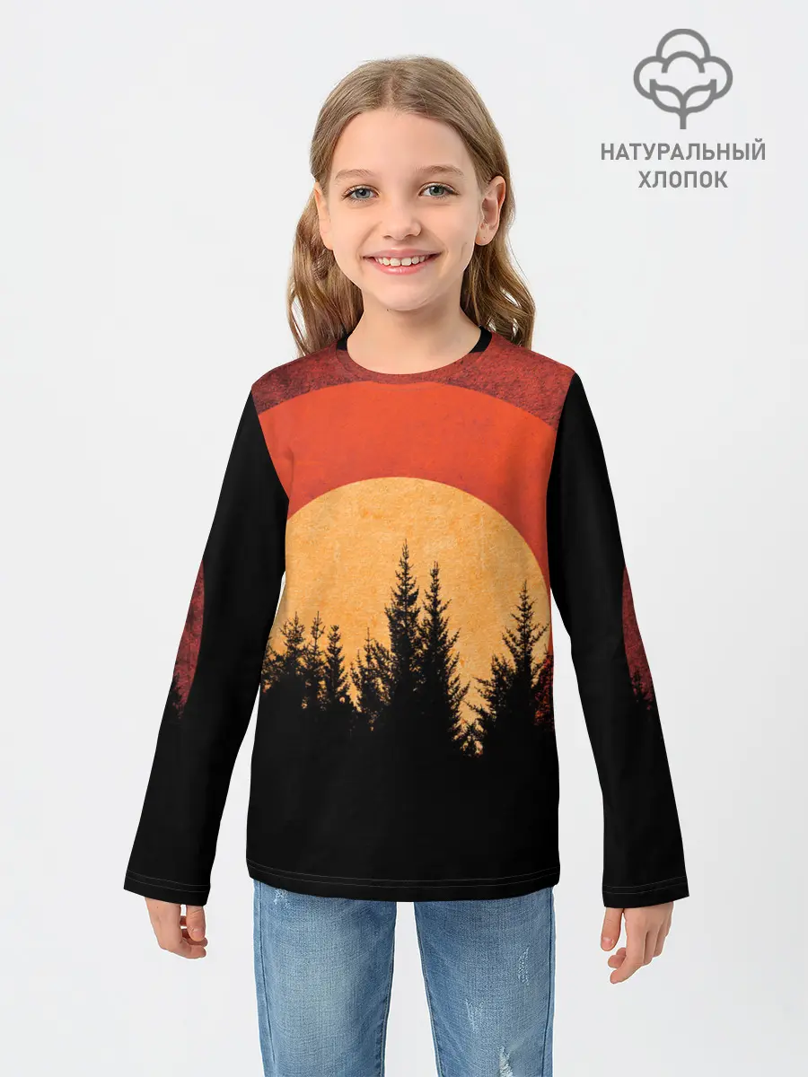Детский лонгслив / ЛЕСНИК 3D