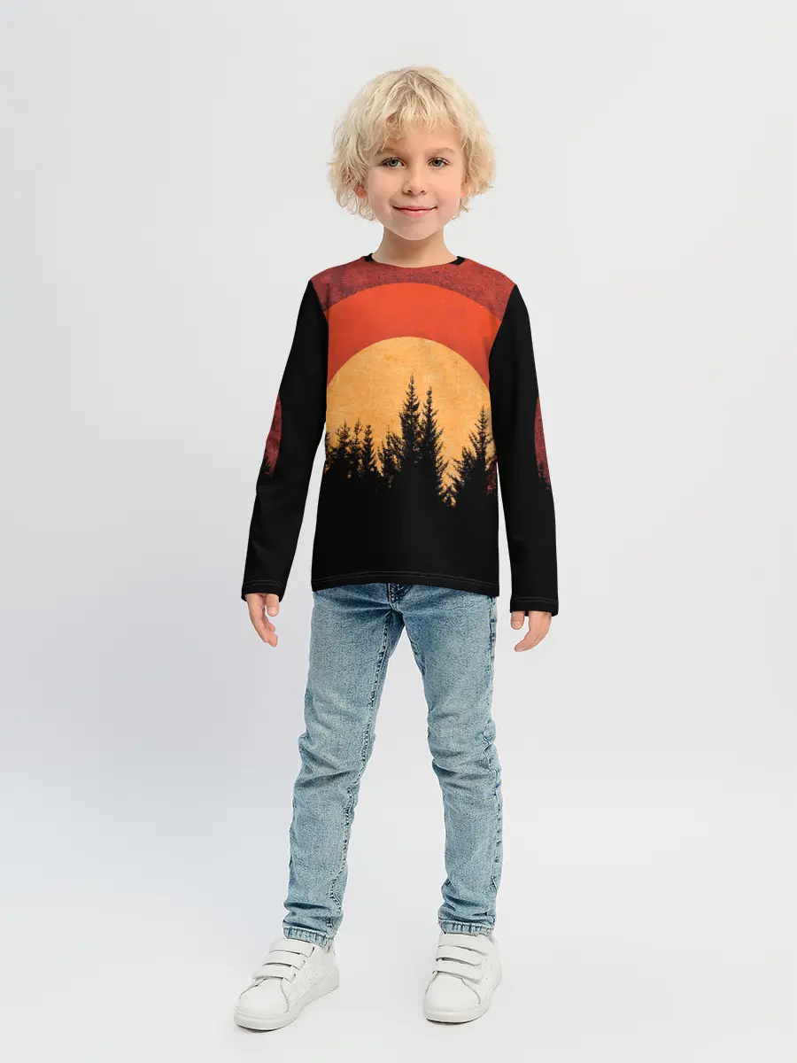 Детский лонгслив / ЛЕСНИК 3D