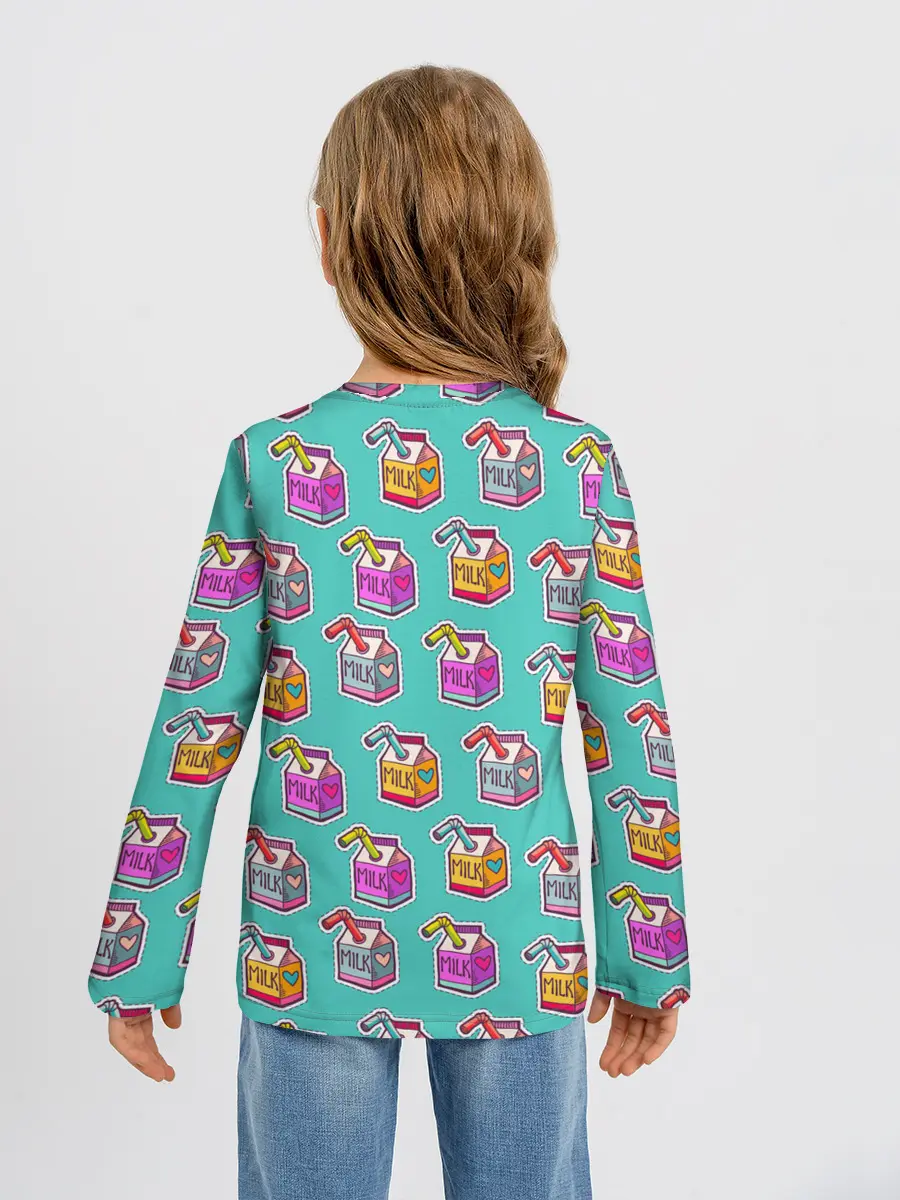 Детский лонгслив / Коробки молока MILK