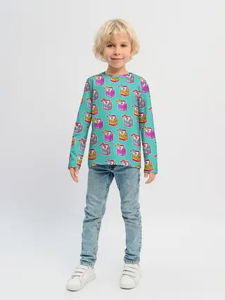 Детский лонгслив / Коробки молока MILK