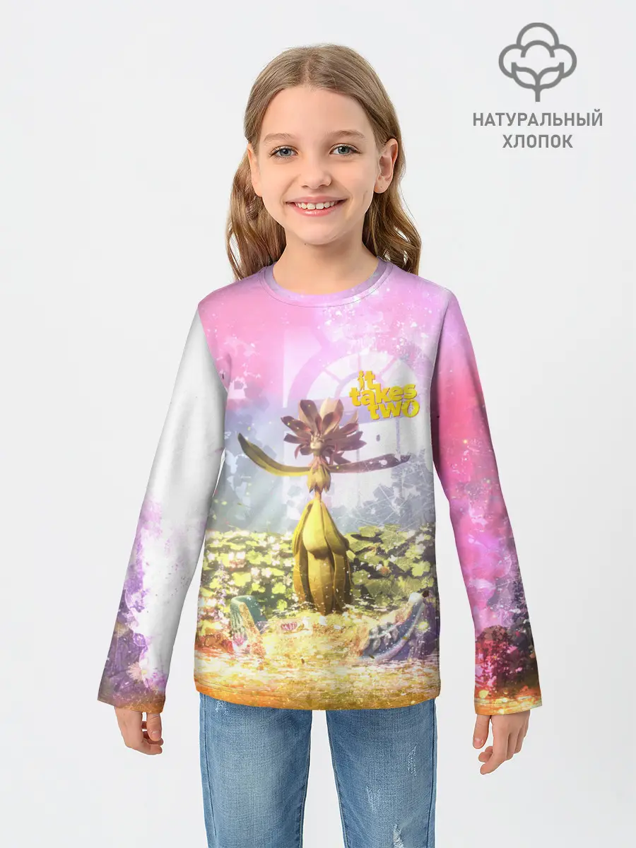 Детский лонгслив / It takes two | Радость