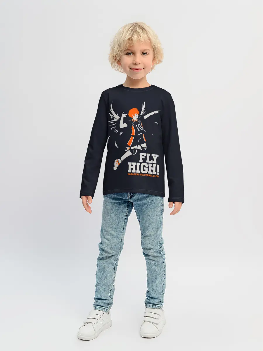 Детский лонгслив / fly high! Шоё Хината Haikyuu!!